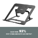 Fellowes Alumia Laptop Riser Portable Laptop Stand Max Size 15 inch Max Weight 5kg Black