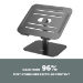 Fellowes Alumia Laptop Riser Desk Based Laptop Stand Max Size 15 inch Max Weight 5kg Black