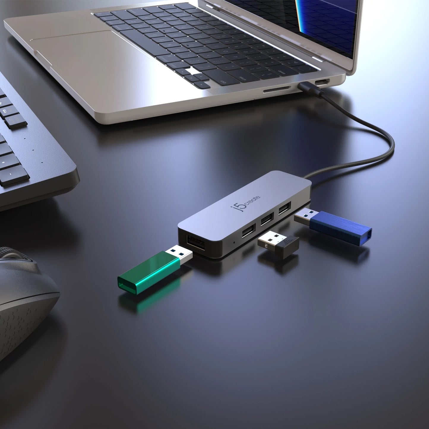 j5create JTS223-N Laptop Stand with USB™ 4-Port Hub