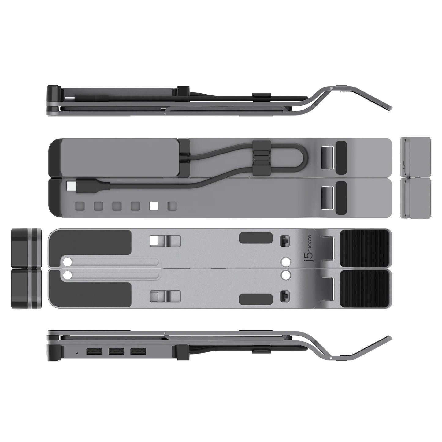 j5create JTS223-N Laptop Stand with USB™ 4-Port Hub