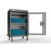 Manhattan iPad to 13", MacBook Air to 15" & Chromebook 16" 32-bay Charging Trolley/Cart via USB-C, Also other tablets/smartphones (with device to USB-C cable), Bays 404x27.6x283mm,Device charging cables not included (suggest USB-C cable 354868),Cabinet