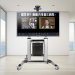StarTech.com Rolling TV Cart/Stand On Wheels For 60-100inch Flat Screens Up To 220lb (100kg), Height Adjustment via Hand Crank, Mobile/Portable Trolley Mount