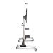StarTech.com Rolling TV Cart/Stand On Wheels For 60-100inch Flat Screens Up To 220lb (100kg), Height Adjustment via Hand Crank, Mobile/Portable Trolley Mount
