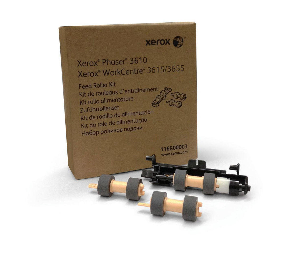 Xerox Paper feed roll kit 116R00003, Printer feeding roller, Laser, Black, Phaser 3610 WorkCentre 3615, China, 135 mm