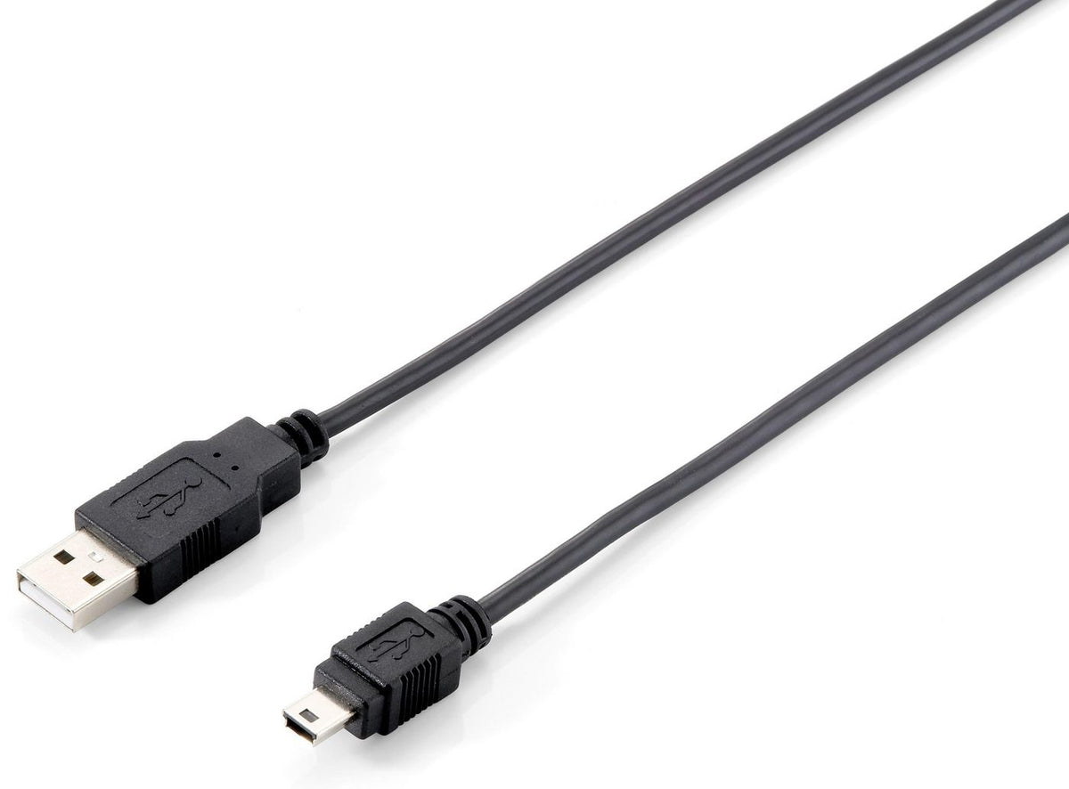 Equip Mini USB 2.0 Cable 1,8m USB 2.0 Type A to Mini-B Cable, 1.8m, 1.8 m, USB A, Mini-USB B, USB 2.0, Male/Male, Black