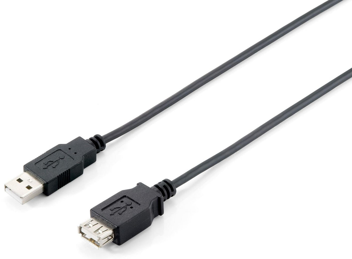 Equip 128852 USB 2.0 Type A Extension Cable Male to Female, 5.0m , Black, 5 m, USB A, USB A, 2.0, Male/Female, Black