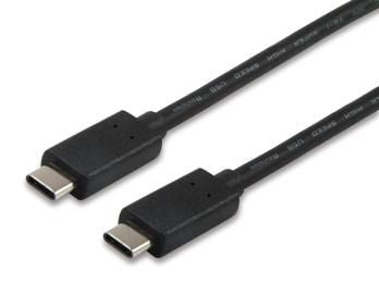 Equip USB 2.0 TYPE C CABLE 1M USB 2.0 Type C Cable, 1m, 1 USB 2.0 Type C Cable, 1m, 1 m, USB C, USB C, USB 2.0, Male/Male, Black
