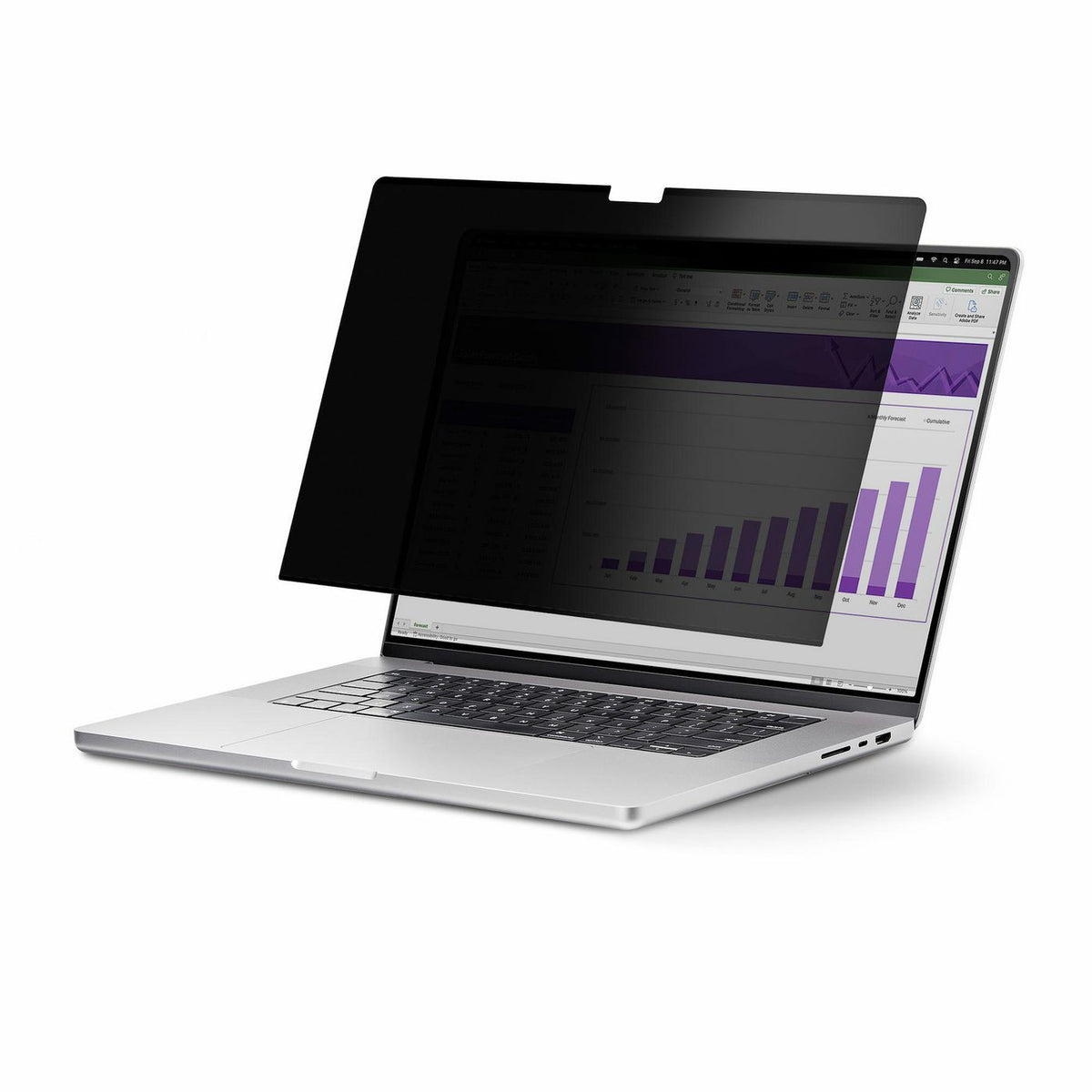 StarTech.com 14.1-Inch 16:10 Touch Privacy Screen, Anti-Glare Blue Light Filter, Laptop Monitor Screen Protector, +/- 30 Deg. View Angle, Flip-Up