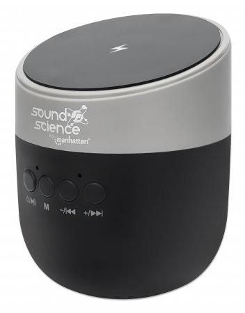 Manhattan Metallic Bluetooth Speaker With Wireless Charging Pad (Clearance Pricing), Decent Sound Output (3W), 3 Hour Playback Time, Wireless