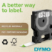DYMO Rhino Industrial Heat-Shrink Cable Label Tubes | 24 mm x 1.5 m | Black Print on Yellow | for Rhino Label Makers