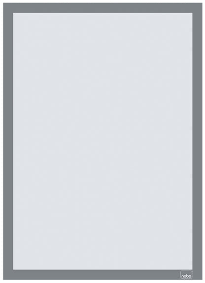 Nobo Self-adhesive Magnetic Poster Frame A3, Silver