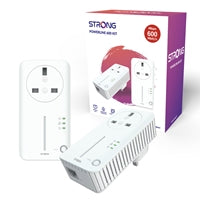 Strong POWERL600DUOUK AV600 Passthrough Powerline Kit (2 Pack)