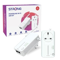 Strong POWERLWF600DUOUK AV600 WI-FI Passthrough Powerline Kit (2 Pack)