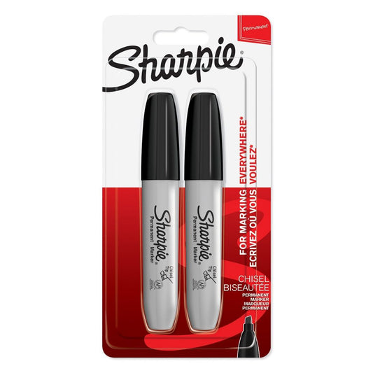 Sharpie Permanent Black Marker Pen - Pack of 2 - 1986195
