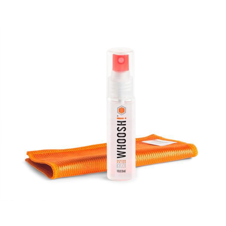 Whoosh! GO 30ml 250 sprays w. cloth Non Toxic Safe for all screens Anti Static resists smudges