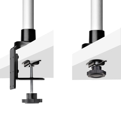 StarTech.com Desk Mount Monitor Arm For 27in 16:9 or 30in 21:9 Ultrawide Screens, VESA 75x75/100x100, Tool-Less Mechanical Spring Arm, C-Clamp/Grommet, TAA