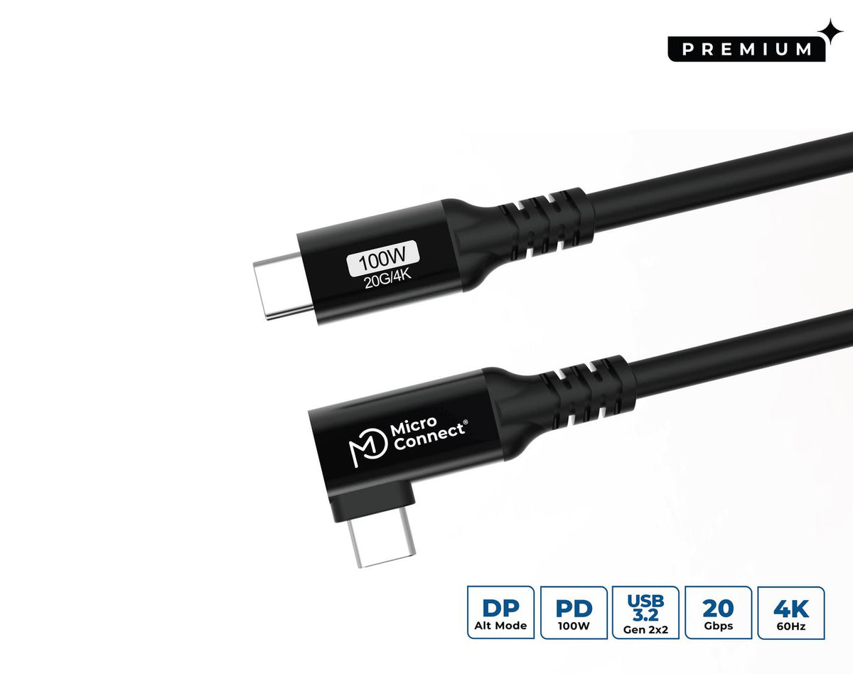 Microconnect USB3.2CC005-A USB cable USB 3.2 Gen 2x2 0.5 m USB C Black