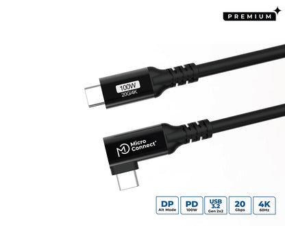 Microconnect USB3.2CC005-A USB cable USB 3.2 Gen 2x2 0.5 m USB C Black