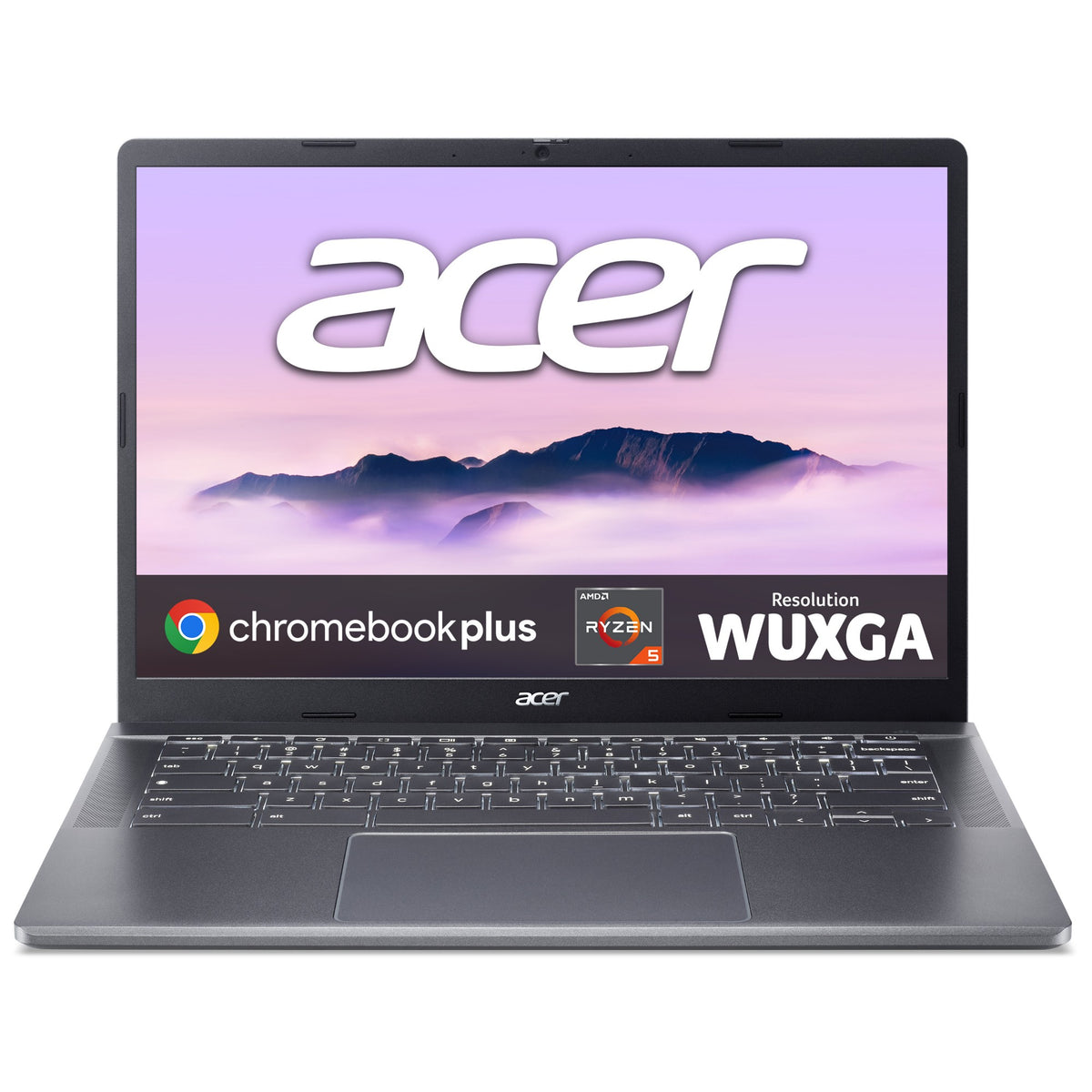 Acer Chromebook Plus 514 (CBE574-1) - AMD Ryzen 5, 16GB RAM, 256GB SSD, 14" WUXGA display, Chrome OS