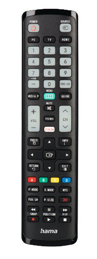 Hama 00221060 remote control IR Wireless TV Press buttons