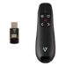V7 WP500C Wireless Presenter Dual USB-C + USB-A - 2.40 GHz RF - Black - Red Laser Pointer - 5 Button(s) - Wireless - Radio Frequency - USB - Storable USB Receiver slot