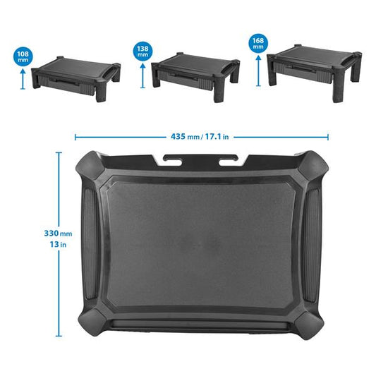 StarTech.com Monitor Riser - Drawer - Height Adjustable - For up to 32" (22lb/10kg) Displays