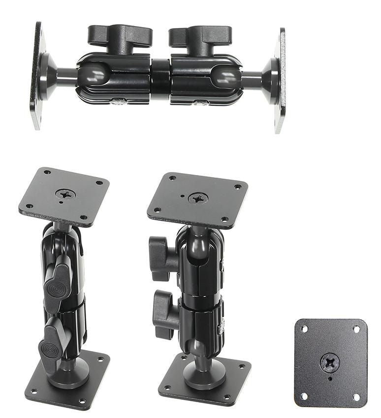 Brodit Pedestal Mount 5IN Black holder with tilt swivel Total lenght: 132 mm. With ball head and wingnut. AMPS-holes