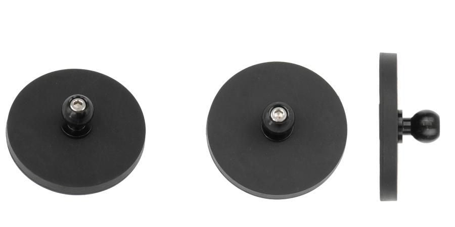 Brodit Mount Magnetic mount, 88 mm. With ball that fits with standard duty pedestal ball mount arm, item no 202027, 211 g, 88 mm, 88 mm, 35