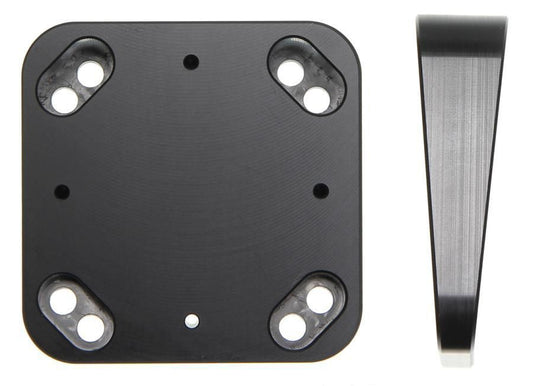 Brodit Mounting plate Angled distance plate, 50x50x5-14 mm. Angled 10°. With 6 predrilled holes. Mounting Accessories