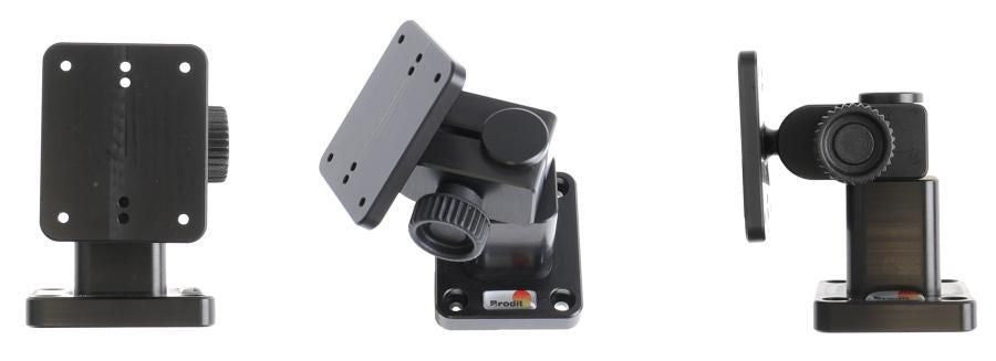 Brodit Mount with tilt swivel For a horizontal surface, adjustable 360 degrees. Mount with tilt swivel, Black