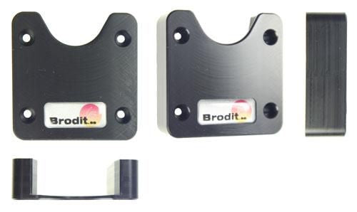 Brodit Mounting Accessories Universal mount for slot button and clip holder. With predrilled holes. Mounting Accessories