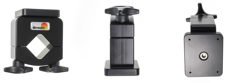 Brodit Pipe Mount with mounting plate Fits diameter 29-40 mm. Mounting plate 50x40 mm. Pre-drilled dual AM Pipe Mount with mounting