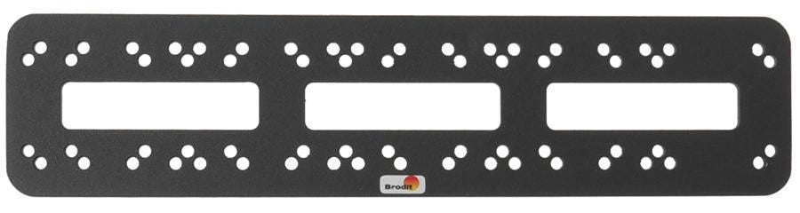 Brodit Mounting plate Metal Extension plate. 260x60mm. 216095, 215 g, 260 mm, 3 mm, 60 mm