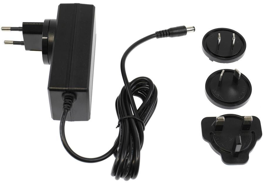 Brodit Charging Cable 12V Power supply, with 220V connector, world adapters included. 216249, Indoor, AC, 12 V, Black
