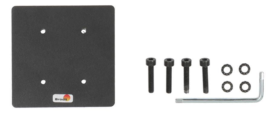 Brodit Mounting Accessories Reinforcement plate for mounting behind the panel. With AMPS hole, 4 mm. 217004, 139 g, 75 mm, 3 mm, 75
