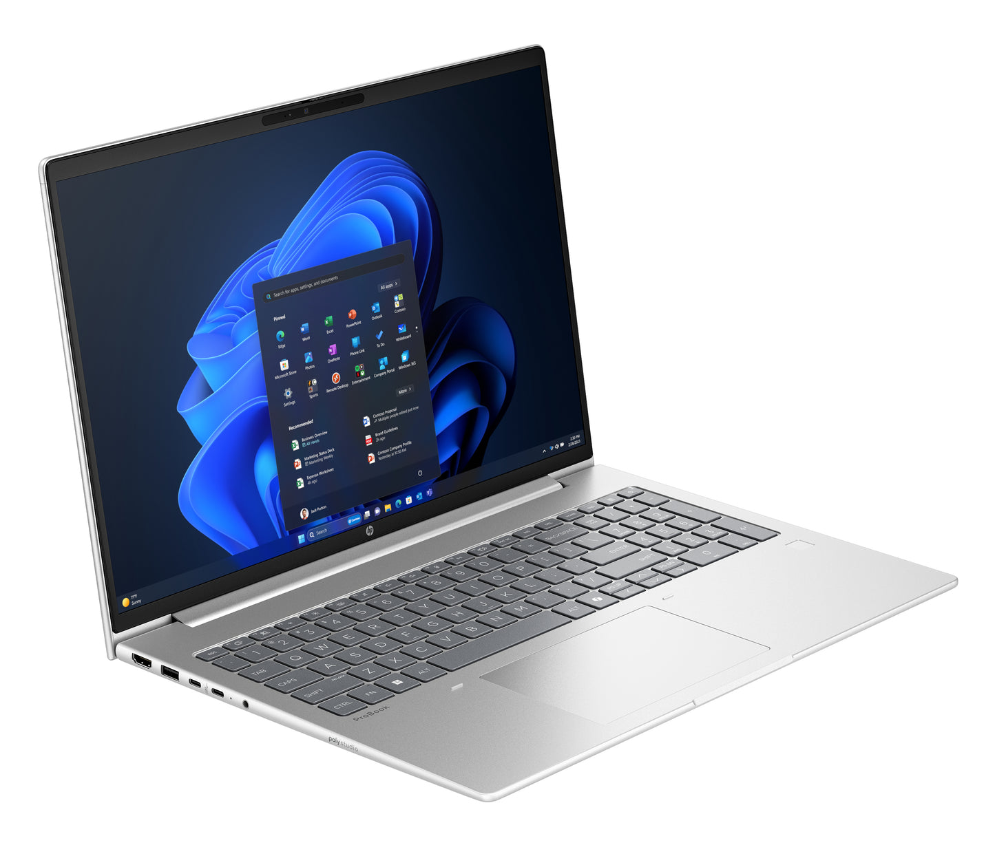 HP ProBook 4 G1iR Intel Core 5 120U Laptop 40.6 cm (16") WUXGA 8 GB DDR5-SDRAM 256 GB SSD Wi-Fi 6E (802.11ax) Windows 11 Pro Silver