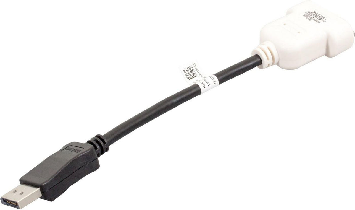 Dell Video Cable Display Port to single-link DVI-D, (V3, allows DVI-D monitor to connect to the display port connector) Video Converter