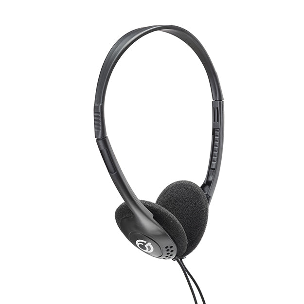 connektgear HP503 Basic Stereo PC Headset with In-Line Mic and Volume Control - Black