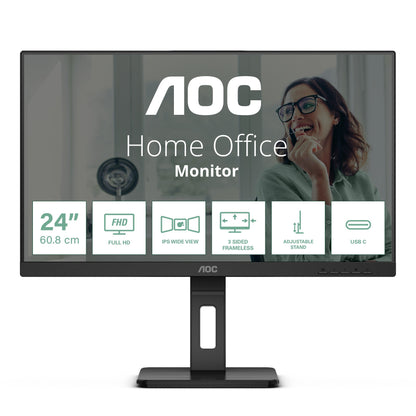 AOC 24P3CV computer monitor 60.5 cm (23.8") 1920 x 1080 pixels Full HD LED Black