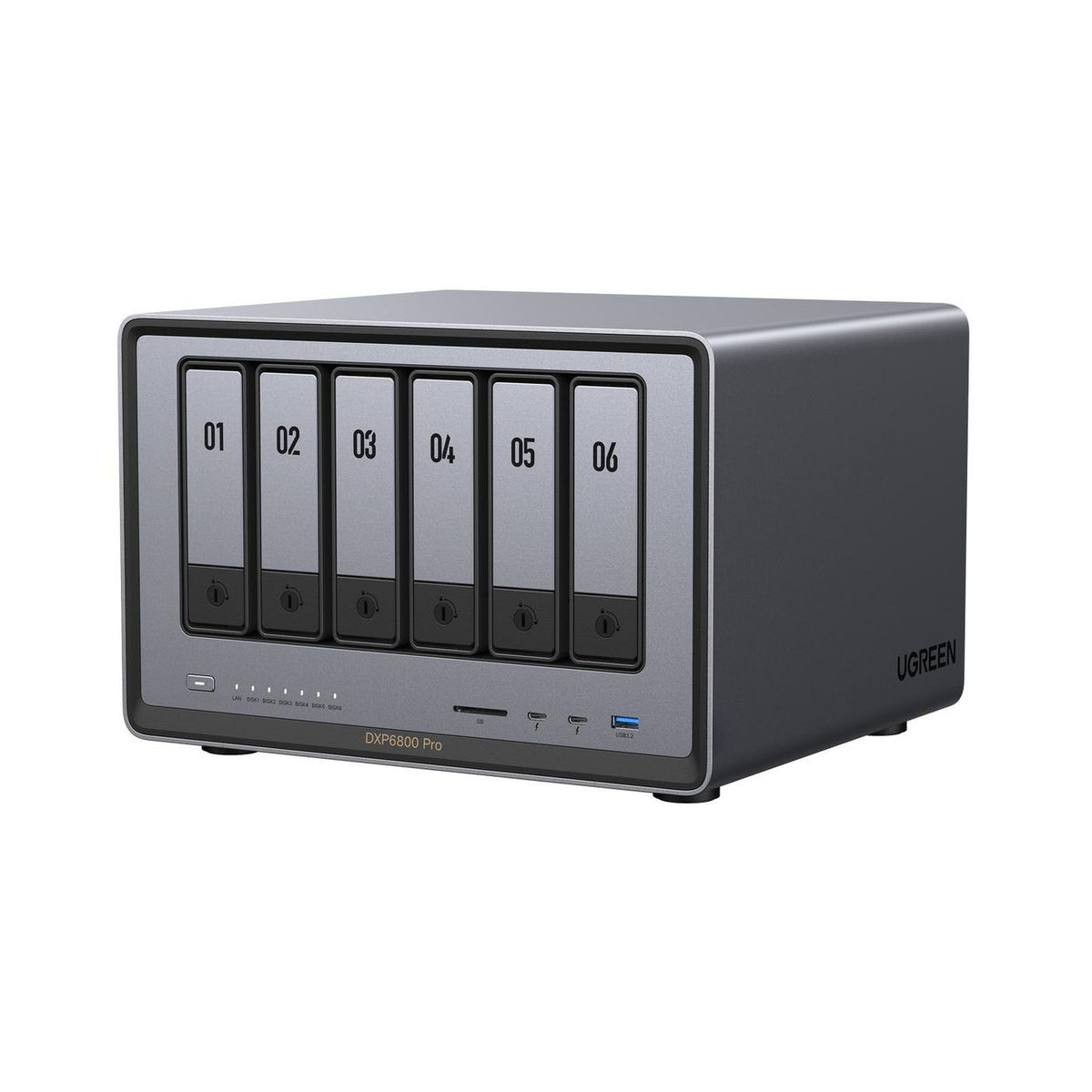 Ugreen Nasync Dxp6800 Pro Nas Compact Intel® CoreT I5 I5-1235U 8 Gb Ddr5 0 Tb Ugos Pro Black