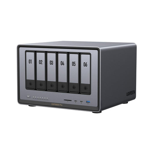 Ugreen Nasync Dxp6800 Pro Nas Compact Intel® CoreT I5 I5-1235U 8 Gb Ddr5 0 Tb Ugos Pro Black