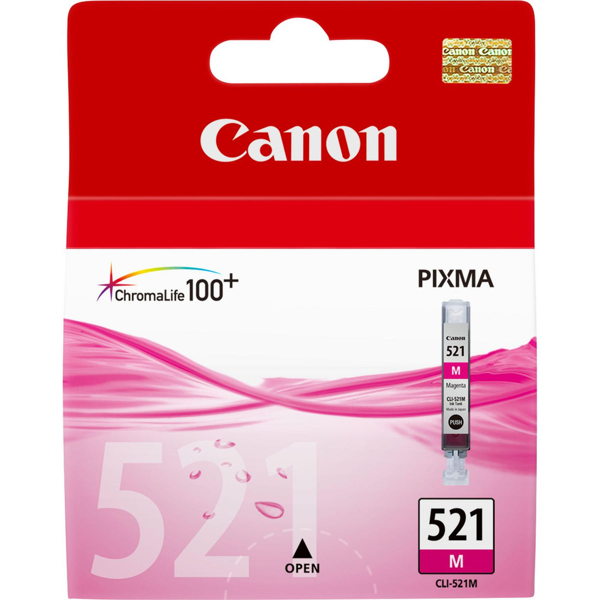 Canon Ink Magenta 9ml CLI-521 M, Original, Pigment-based ink, Magenta, Canon, Canon iP3600, iP4600, iP4600x, MP540,