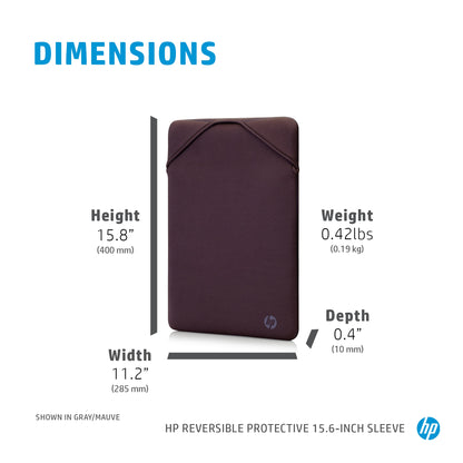 HP Reversible Protective 15.6-inch Gold Laptop Sleeve
