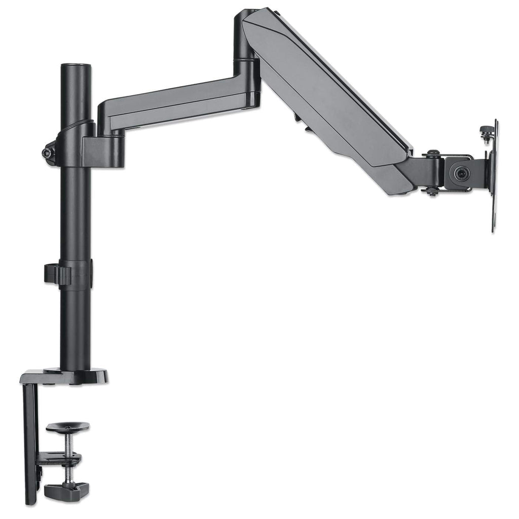 Manhattan Desk Mount for TV & Monitors (Full Motion Gas Spring), For screens 13" to 27", Clamp or Grommet Assembly, VESA compatibility: 75x75mm and 100x100mm - check the dimensions of the four mounting holes on back of screen to ensure it fits, Max 8kg, B