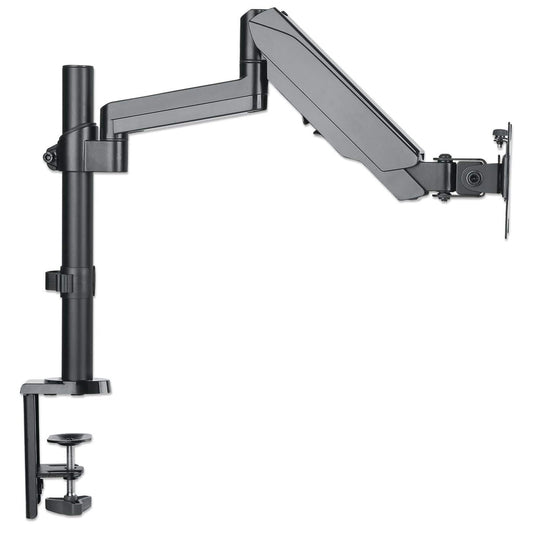 Manhattan Desk Mount for TV & Monitors (Full Motion Gas Spring), For screens 13" to 27", Clamp or Grommet Assembly, VESA compatibility: 75x75mm and 100x100mm - check the dimensions of the four mounting holes on back of screen to ensure it fits, Max 8kg, B