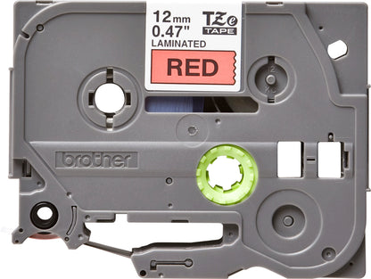 Brother TZE-431 DirectLabel black on red Laminat 12mm x 8m for Brother P-Touch TZ 3.5-18mm/6-12mm/6-18mm/6-24mm/6-36mm