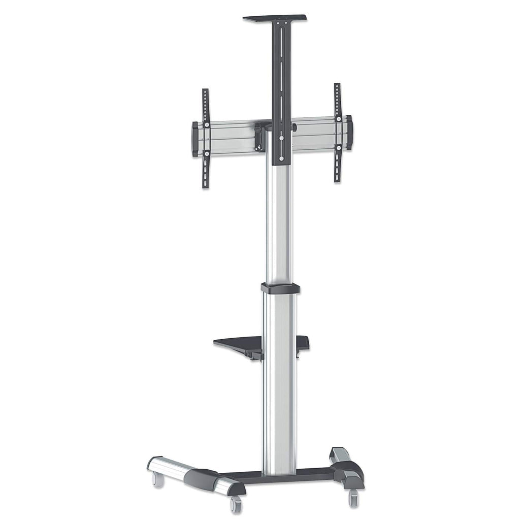 Manhattan Trolley Mount Stand for TV & Monitors, For screens 37" to 65", VESA compatibility: all between 200x200 to 600x400mm - check the dimensions of the four mounting holes on back of screen to ensure it fits, Max 50kg, Silver, LFD, Bracket, Lifetime W