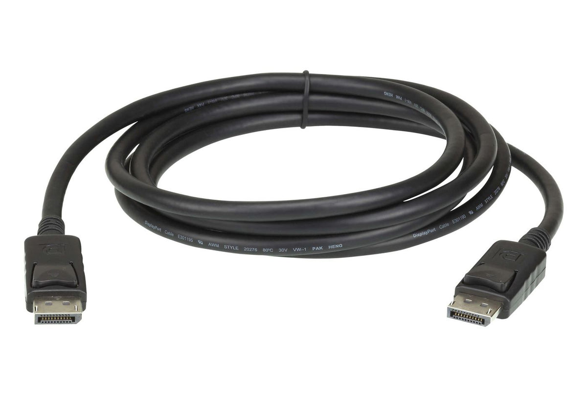 Aten 3m DisplayPort rev.1.4 Cable 3 m DisplayPort rev.1.4 Cable, 3 m, DisplayPort, HDMI, Male, Male, 7680 x 4320 pixels