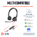 HP Poly Blackwire 3325 Stereo USB-C Headset +3.5mm Plug +USB-C/A Adapter