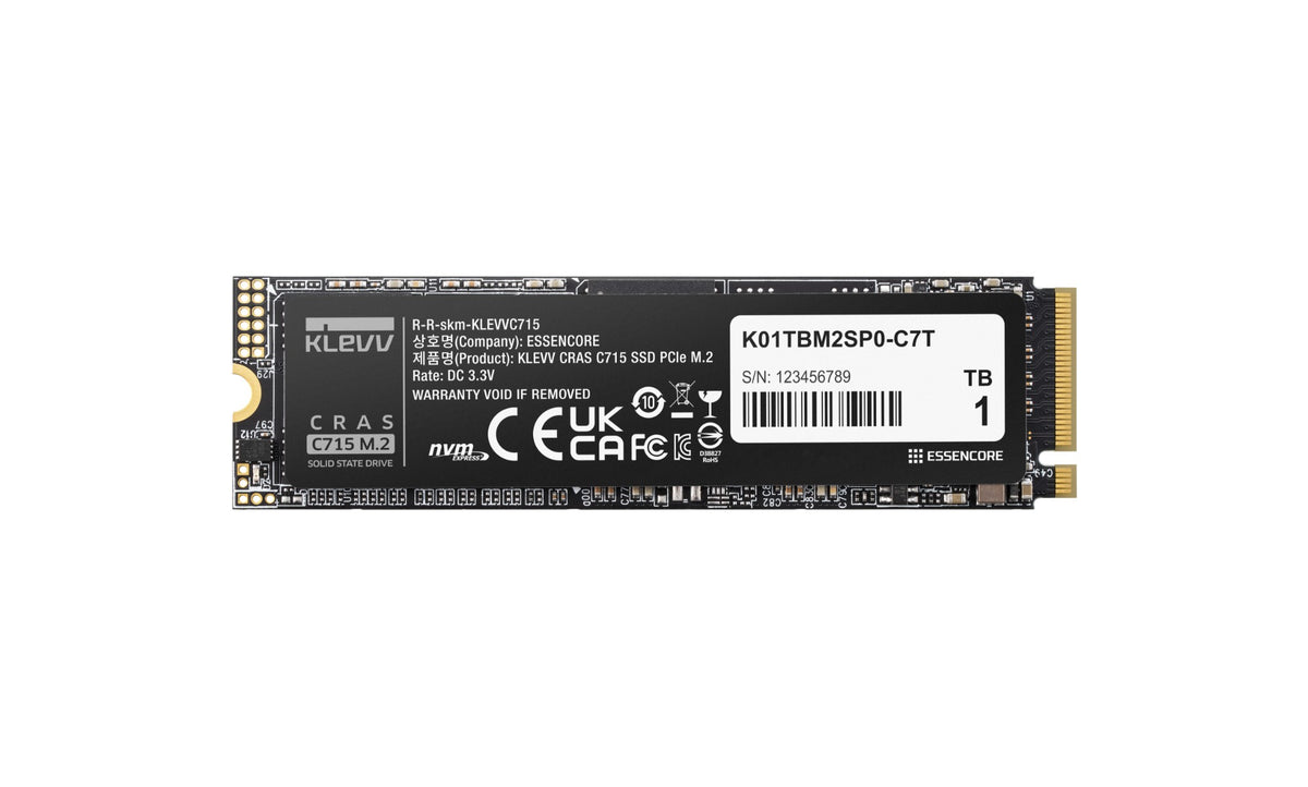 Klevv CRAS C715 1 TB M.2 PCI Express 3.0 NVMe 3D TLC NAND